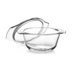 Cello Angelica Round Glass Casserole with Lid Clear