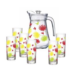 Cello Bern Borosilicate Glass Jugs set of 7 1300 ml + 6 x 285 ml clear