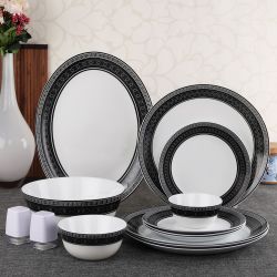 ZARAH PLATINI COLLECTION BLACk DIAMOND DINNER SET