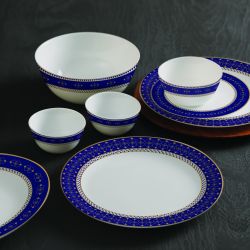 ZARAH PLATINI COLLECTION BLUE SAPPHIRE DINNER SET