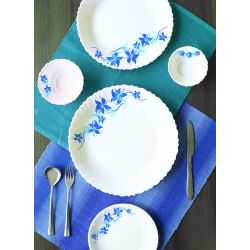 DAZZLE COLLECTION BLUE SWIRL DINNER SET