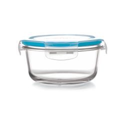Cello Camellia Round Container with Lid Clear