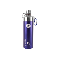 Cello Sleek Vacuum Insulated Steel Flask with Double Opening for Sip & Gulf