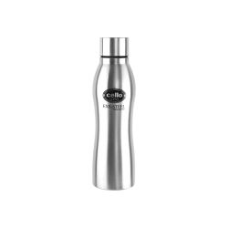 Cello Curvy Exe-Steel Sports Water Bottles Silver