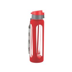 Cello Go Sports Borosilicate Glass Water Bottle 550 ml Red