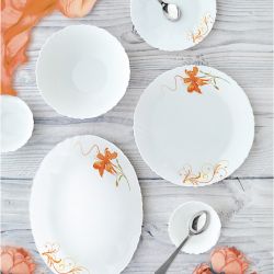 IMPERIAL COLLECTION ORANGE LILLY DINNER SET