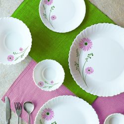 DAZZLE COLLECTION PINK LILAC DINNER SET