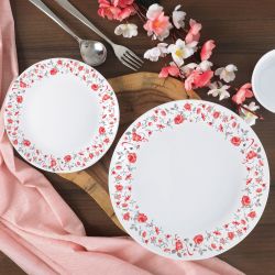 ZARAH COLLECTION RED ROSE FANTASY DINNER SET
