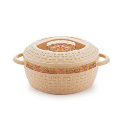 Cello Wicker Plastic Casserole with Lid