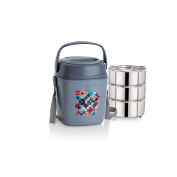 Cello Relish 3 Insulated Lunch Carrier Grey