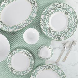 Green Swirl Dinner Set