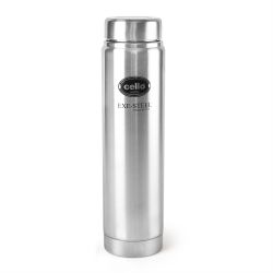 Cello Avana Exe-Steel 1000 ml Water Bottles Silver