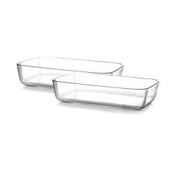 Cello Dahila Rectangle Baking Dish Set of 2 700 ml clear