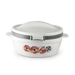 Cello Flip Top Plastic Casserole with Lid 1500 ml Grey and White