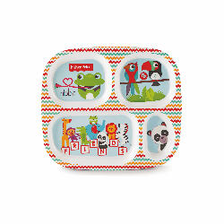 Friends Kids Rectangular 4 Divider Plate
