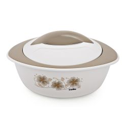 Cello Futura Plastic Casserole with Lid 1500 ml Brown and White