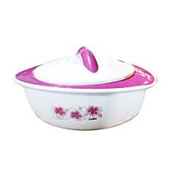 Cello Futura Plastic Casserole with Lid 1500 ml Pink and White