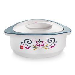Cello Hot Treat Plastic Casserole with Lid 2500 ml Grey and White