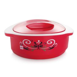 Cello Hot Treat Plastic Casserole with Lid 2500 ml Pink