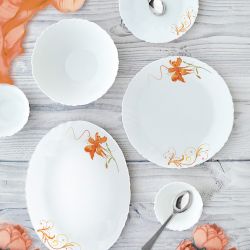 Orange Lilly Dinner Set