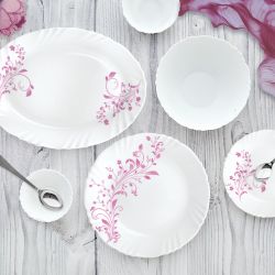 Pink Swirl Dinner Set