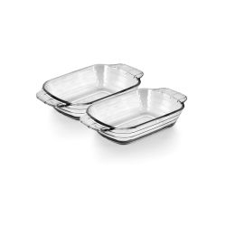 Cello Modena Rectangle Baking Dish Set of 2 500 ml clear