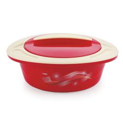 Cello Nova Plastic Casserole with Lid 2200 ml Red