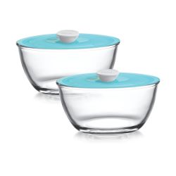 Cello Ornella chef Glass Mixing Bowl Blue