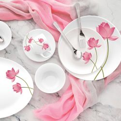 Pink Lotus Dinner Set