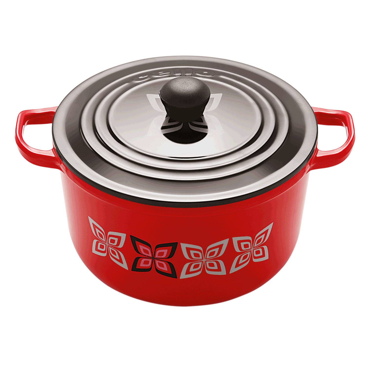 MELAMINE DELISH 2000 ML 2PCS RED SET