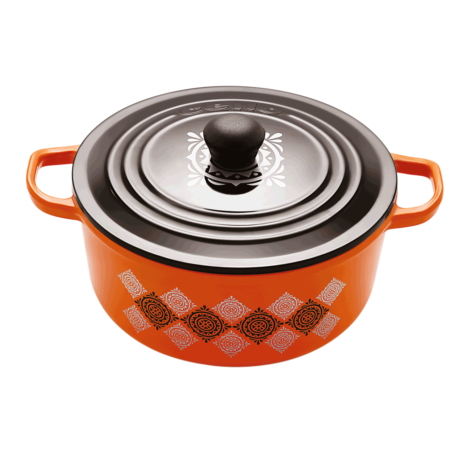 MELAMINE DELISH 1500 ML 2PCS ORANGE SET