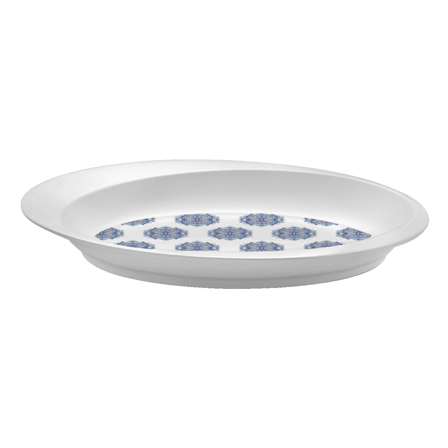 Ornate Ethnic Beauty Deep Oval Serving Platter