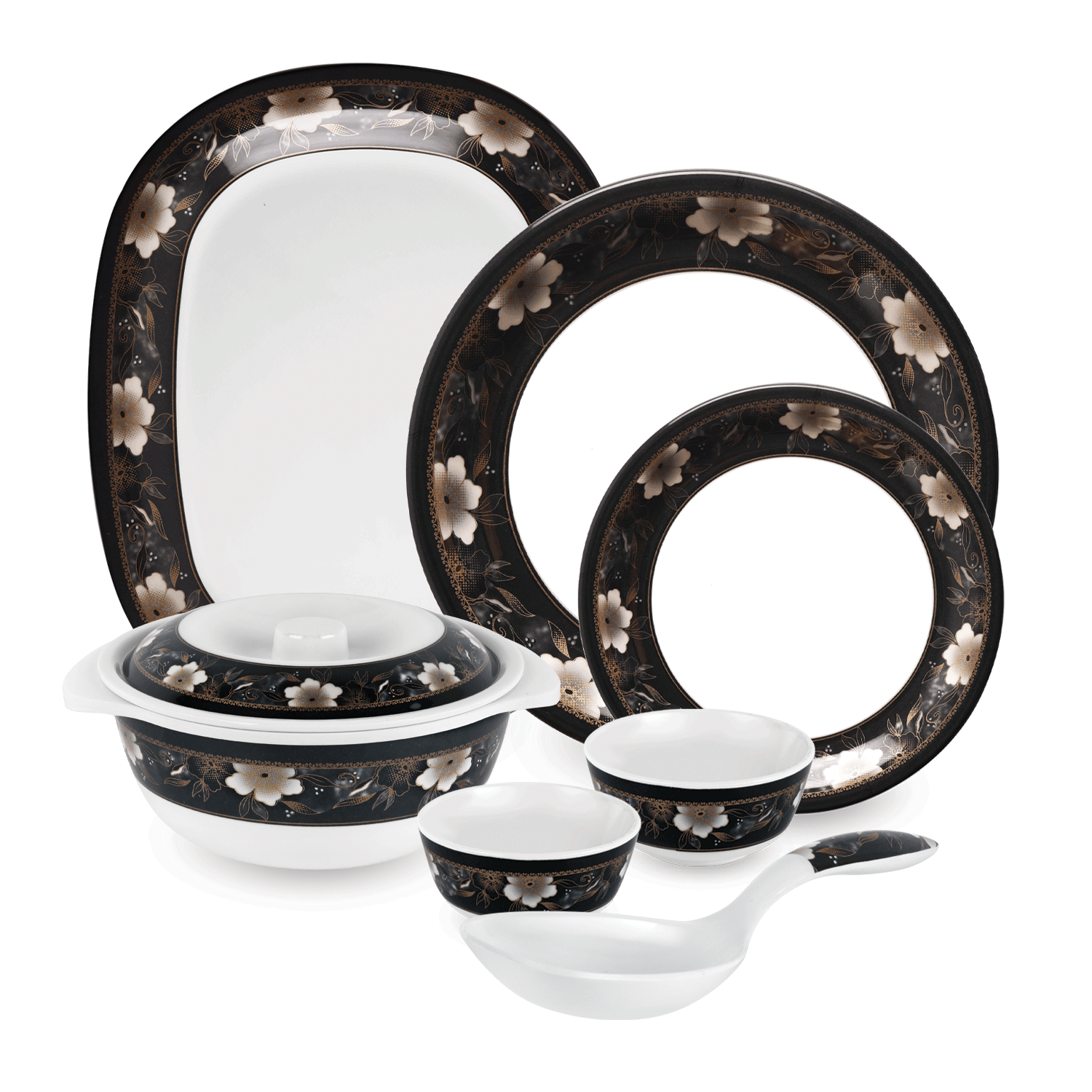 Flavia Gold Luster Dinner Set