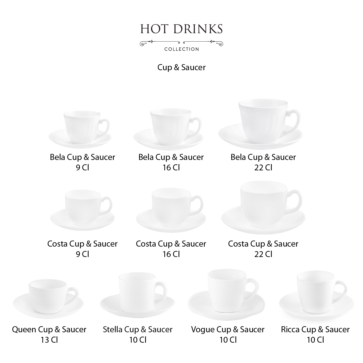 Stella Cup & Saucer 6 Pcs