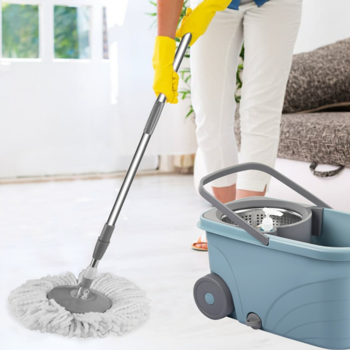 Max clean deluxe spin mop