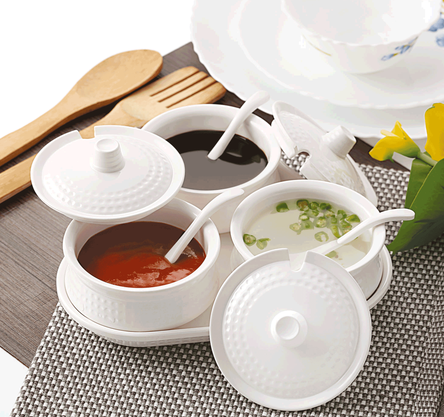 MELAMINE MELLOW PICKLE 10PCS SET WHITE