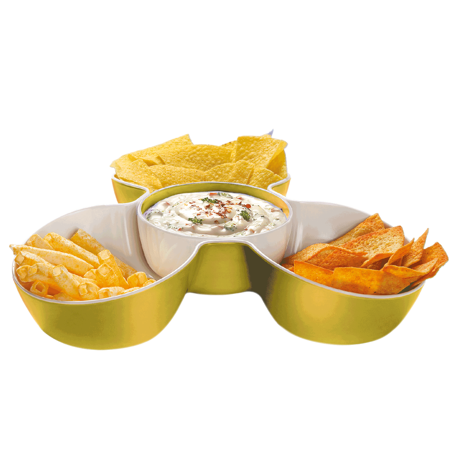 MELAMINE MULTI-SERVE DISH 2PCS SET YELLOW